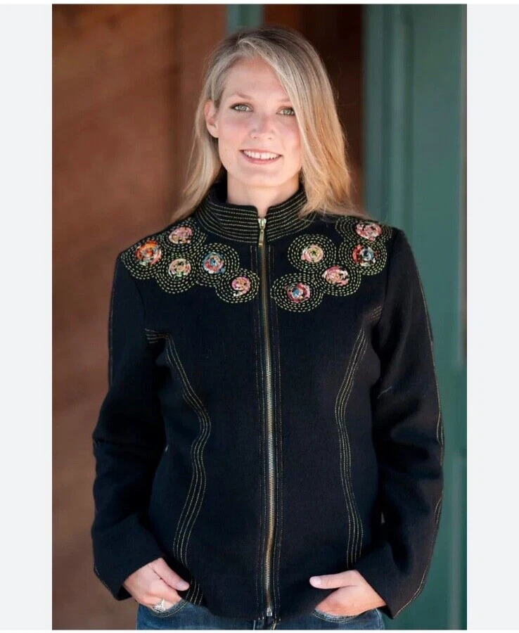 Boiled wool cheap zip jacket