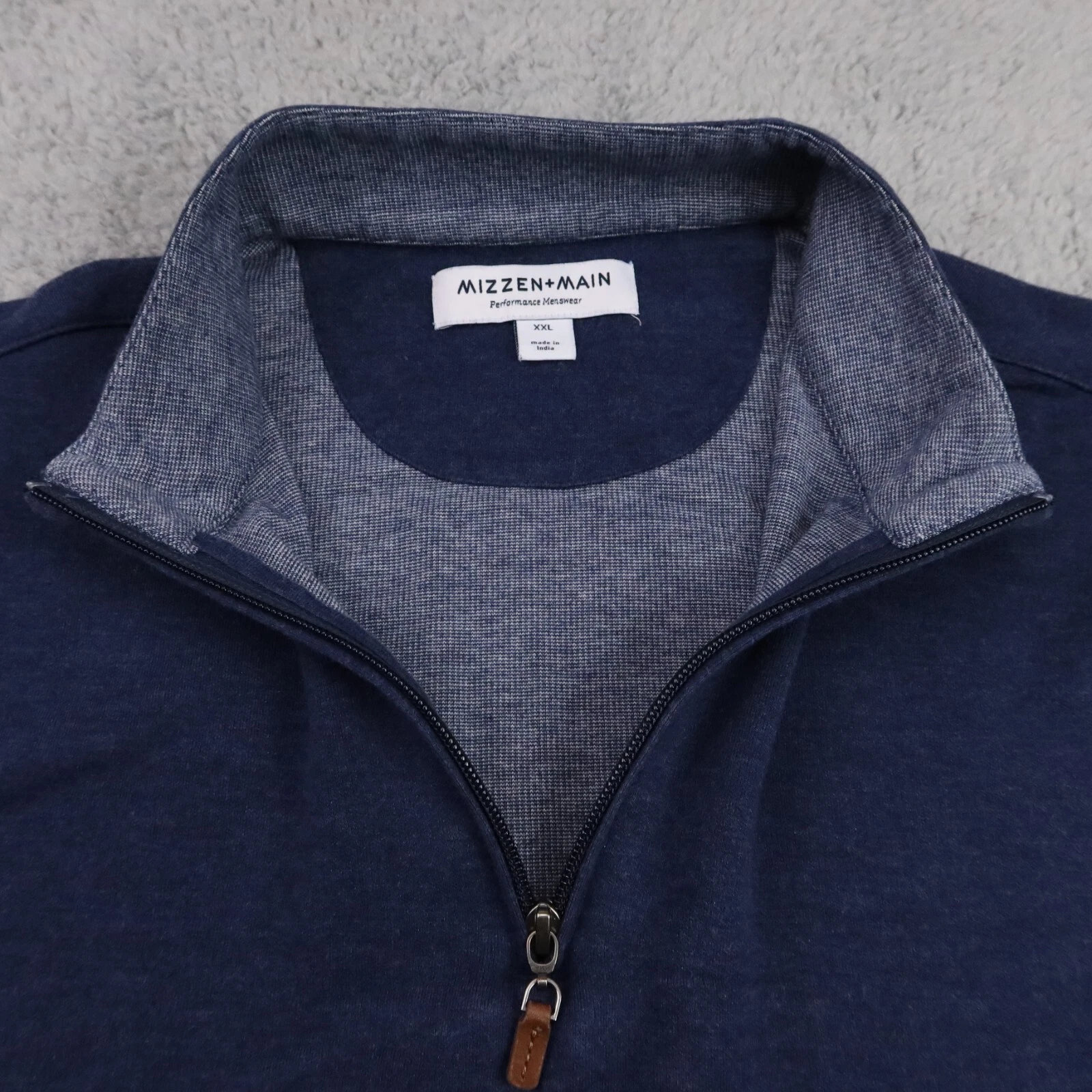 VETEMENTS Mizzen + Felpa Principale Giacca Uomo XX Large Blu 1 4 Zip Golf Performance