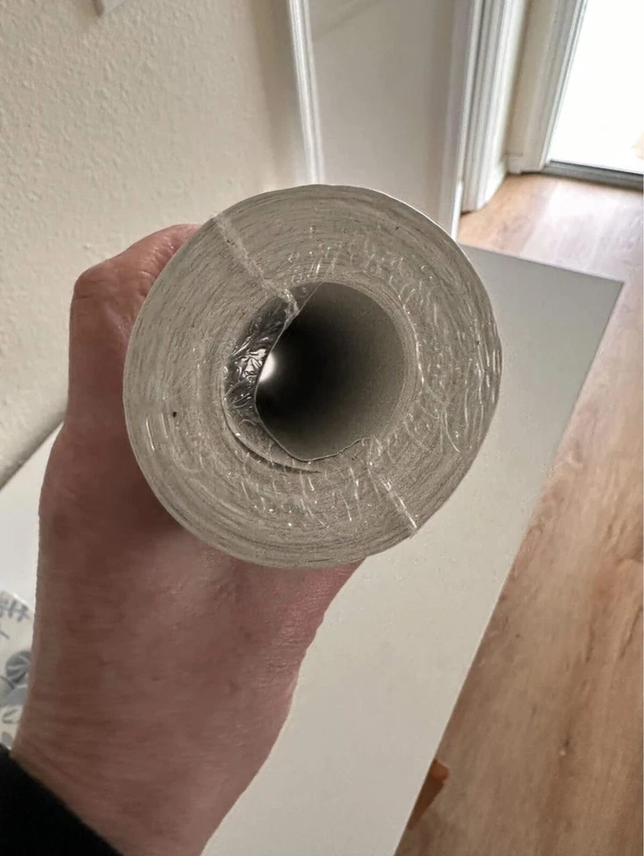 Doble rollo de papel tapiz Morgongåva Midbec hoja de Isha azul Foto 3 de 4