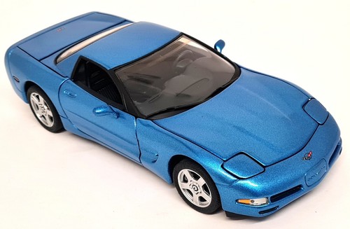 Franklin Mint 1/24 Chevrolet Corvette 2003 C5 50th Anniversary Blue Model Car - Foto 12 di 12