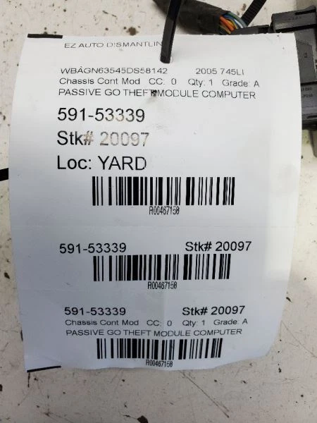 2003-2008, BMW 745LI, Chassis ECM Theft-locking Alarm, PN- 12-14-7-556-341 - Image 3 of 4