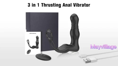 Male Prostate Massager Vibrator Thrusting Anal Butt Plug Dildo Sex Toys for Men - Picture 4 of 33