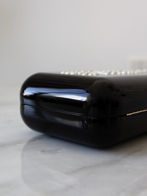 Chanel 2015 Votez Coco Black Pearl Plexiglass Minaudiere Evening