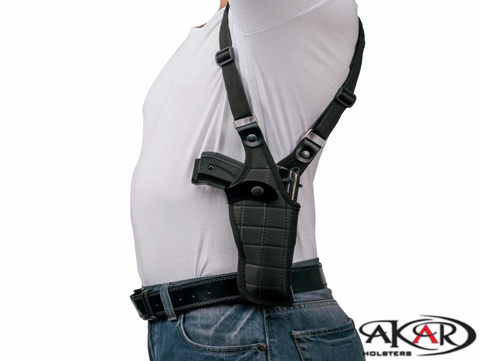 Taurus Compact 9mm Vertical Carry Shoulder Holster Checkerboard Pattern - Image 2 of 4