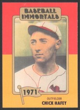 1980 SSPC Baseball Immortals 1st Printing Chick Hafey #121