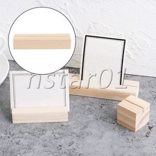 Natural Wooden Place Card Holder Table Display Stand 3.94 x 1.06 x 0.71 Inches
