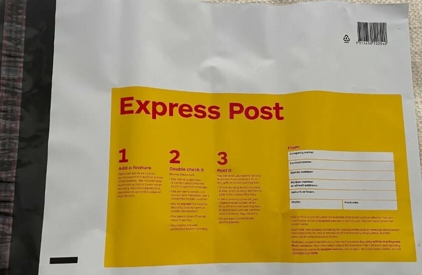 10x 3kg AUSPOST EXPRESS Post Prepaid Satchels Up to 5kg In Weight eBay