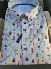CASA MODA NEW COCKTAIL PRINT COTTON SHORT SLEEVE SHIRT 2xl 3XL4XL5XL6XL 7XL