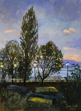 Original Oil Painting Lake View ",60cmx80cm,Signed