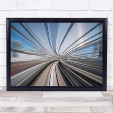 Spinning Around Urban Motion Speed Abstract Creative Edit Tunnel Wall Art Print