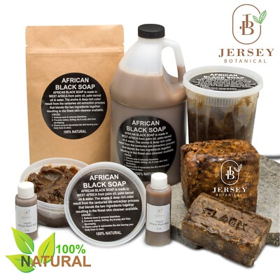 Raw African Black Soap Paste 100% Natural Organic Acne Blemish Treatments 