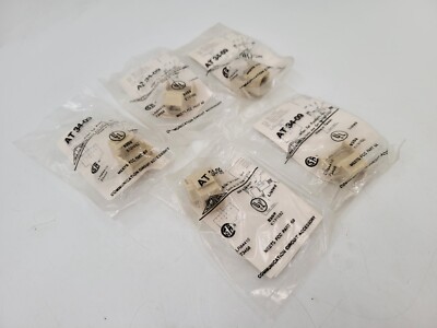 5PC Allen Tel AT34-09 Cat 3 4-Conductor Versatap Jack Module Ivory 6-Position