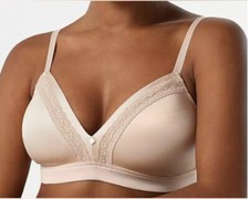 Breezies Microfiber and Lace Wirefree Contour Bra Sunbeige- XL A346538