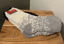 Women's Socks 2 Pairs Holiday Cozy Socks One Size Black Gray