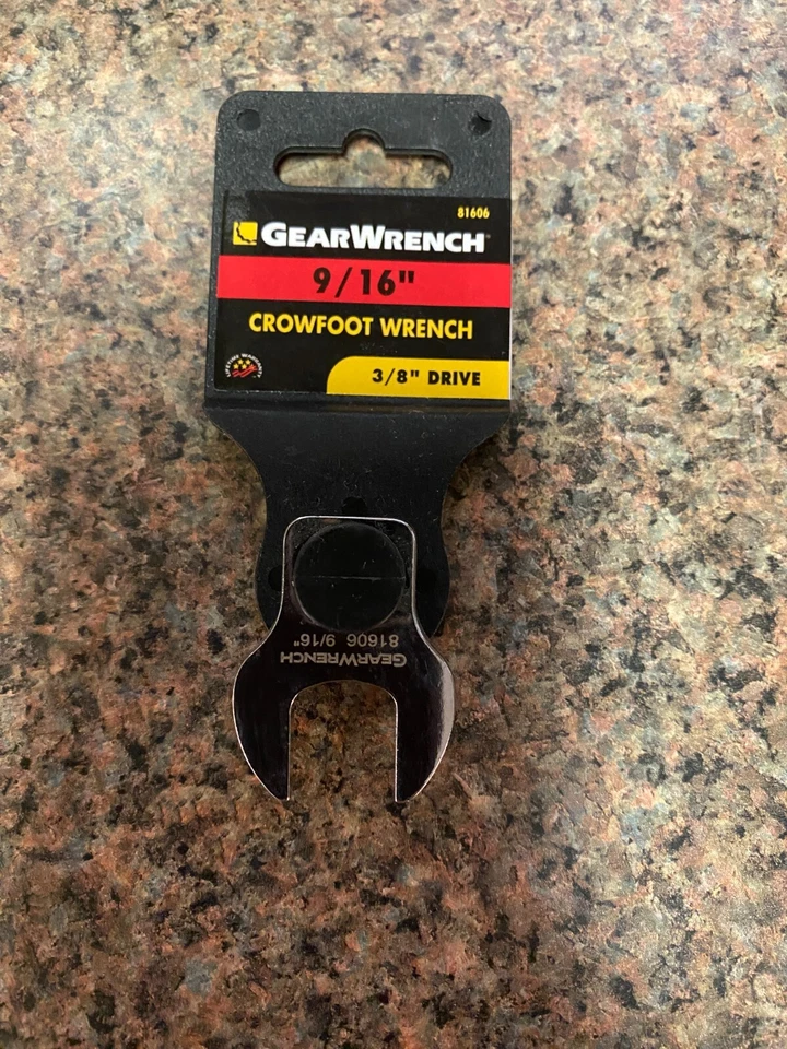 10 uds. GearWrench 81606 3/8" Drive 9/16" Cromo Extremo Abierto Pata de Gallo Llave Foto 2 de 4