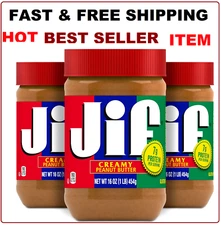 Jif Creamy Peanut, Butter, 16 Ounces ( Pack of 3 )