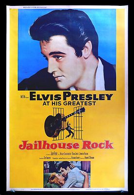 JAILHOUSE ROCK 🔴 CineMasterpieces HUGE ORIGINAL MOVIE POSTER 1957
