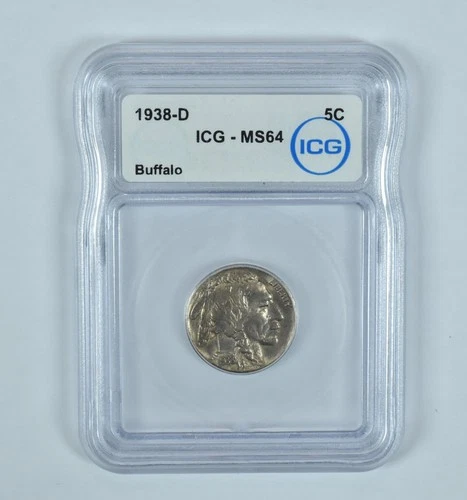 1938-D Indian Head Buffalo Nickel MS64 ICG *1685