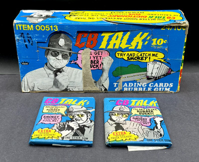 CB TALK 1977 Fleer 2 Unopened Different Wax Packs Original Box empty Gum Intact