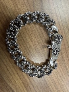Chrome Hearts Cross Bracelet 925 silver size 20 cm! No Reserve!