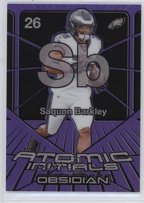 2024 Panini Obsidian Atomic Initials Purple 11/50 Saquon Barkley #8 1o2