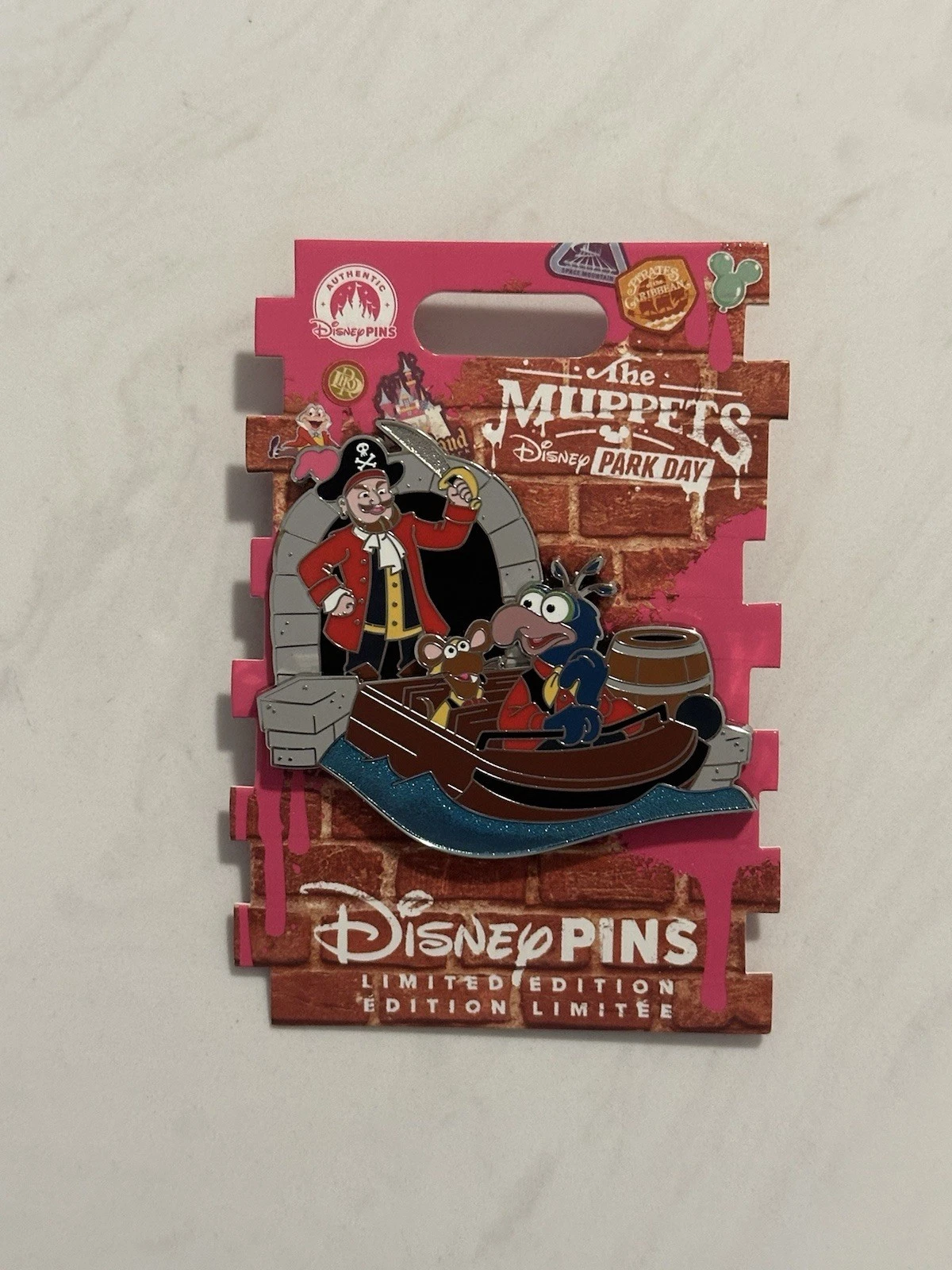 Disney 2026 Disneyland Muppets Park Day Gonzo Rizzo Pirates Caribbean LE3000 Pin