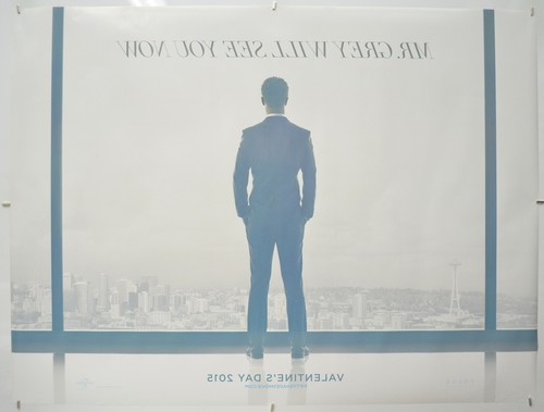 FIFTY SHADES OF GREY (2015) Original Quad Movie Poster (ADV) Jamie Dornan - Picture 6 of 6