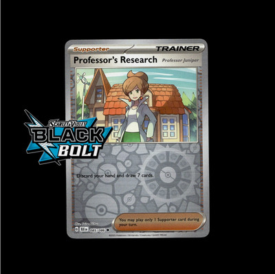 Professor's Research 085/086 Black Bolt Pokemon TCG Reverse Holo