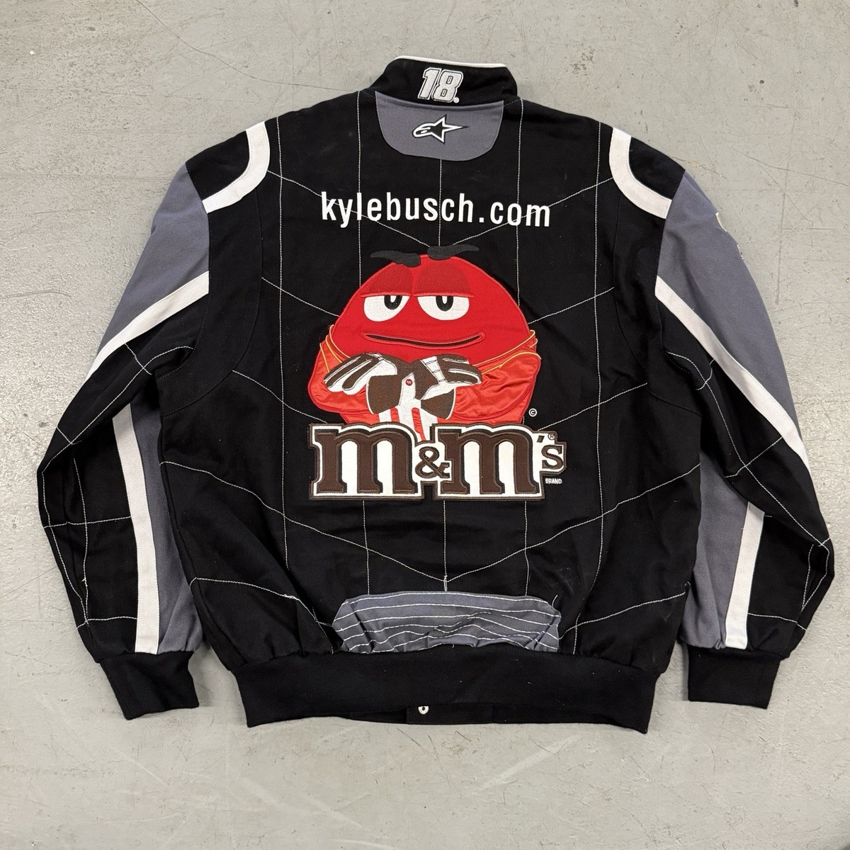 Vintage M&Ms Nascar Racing Jacket Kyle Busch JH Design Mens