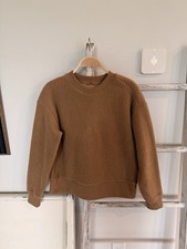 Everlane Sweatshirt Womens XS Brown ReNew Fleece Oversized Crew Sherpa Pullover