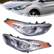Headlights for 2011-2013 Hyundai Elantra Halogen Direct Replacement Pair