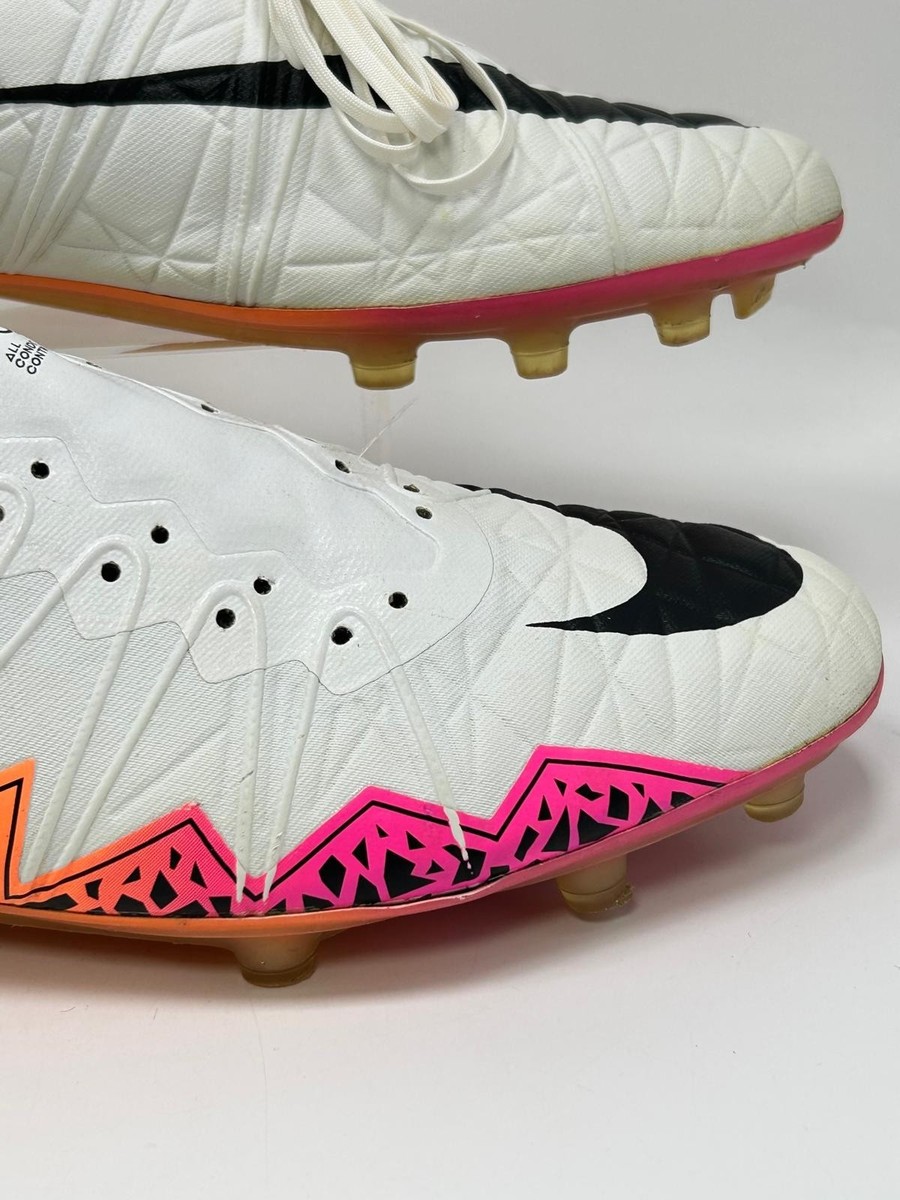 Nike Hypervenom Phinish FG White Orange Pink Soccer Cleats Men`s