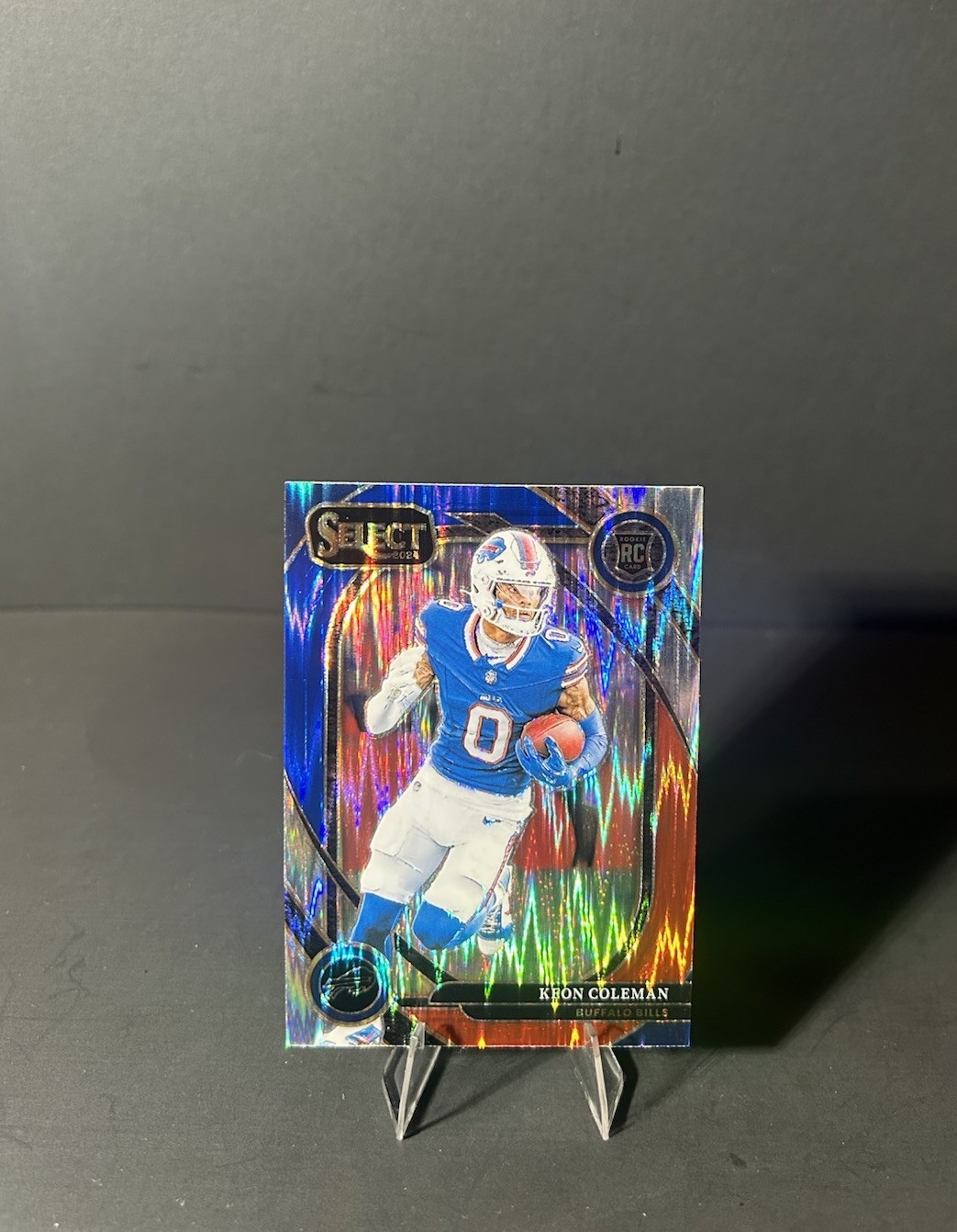 2024 Panini Select Keon Coleman Club Level Blue Red Prizm Shock Rookie RC #280