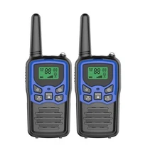 2x Long Range 100 mile Walkie Talkie Two Way Radio Charge Headset Waterproof
