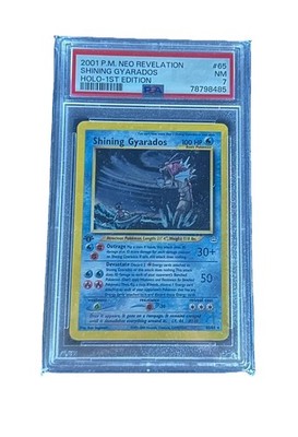 2001 POKEMON NEO REVELATION 1ST EDITION #65 SHINING GYARADOS-HOLO - PSA 7 