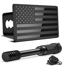 2.5 Inch American Flag Trailer Hitch Cover, Fit for 2.5 Inch Hitch Black