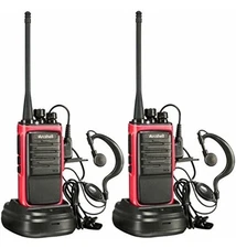 Long Range Walkie Talkie 2 Set 50Mile Two Way Radio Charge Headset Waterproof .