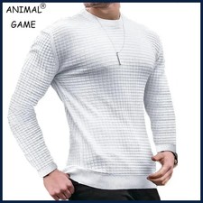 Sweatwear Men's Casual Long Sleeve Basic Knitted Sweater Pullover Male Round