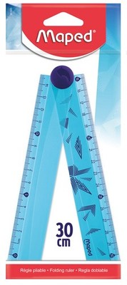 Maped Klapplineal ARCTIC 150 / 300 mm Kunststoff blau-transparent
