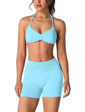 Workout Sets for Women 2 Piece Seamless Scrunch Butt Lifting High Waist Impac...