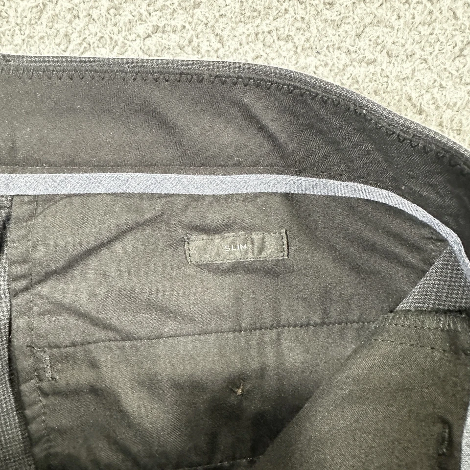 J Crew Bowery Wool Dress Pants 34x32 Dark Gray Slim Straight Stretch Business - Image 4 of 4