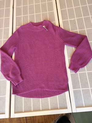 NWT  Old Navy Purple Cable Knit Mock Neck Sweater Long Sleeve Sz youth XL-14 
