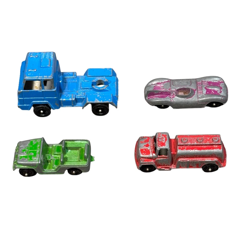 Vintage Tootsie Toys Die-Cast Toy Car Lot 14x Fire Trucks Jeeps Sedans Semi - Image 2 of 4