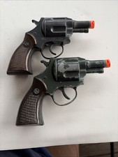 2 Vintage Toy Gun Snub Nose .38 Cap Guns 1- Detective 250 1 Unbranded Pistol