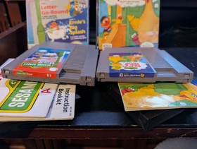 Sesame Street ABC & Big Bird Hide & Speak Nintendo NES Complete in Box w Manuals