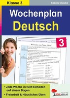 Wochenplan Deutsch / Klasse 3 | Sabine Hauke | Deutsch | Taschenbuch | 80 S.