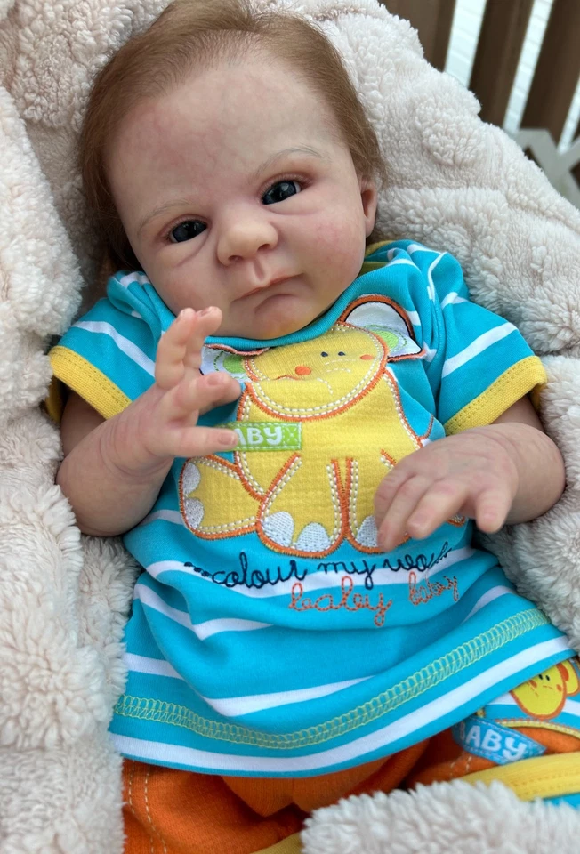 Muñeca bebé Reborn PAULINO de Iris Klement y Amelia Williams, ÚNICA, certificado de autenticidad, Lauscha Foto 2 de 4