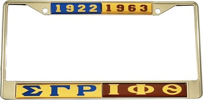 Sigma Gamma/&Gamma; Rho + Iota Phi Theta Split Founder Year License Plate Fra...
