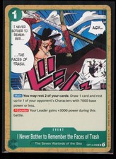 I Never Bother to Remember the Faces of Trash OP14-038 One Piece NM