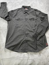 Wrangler Men's XL Long Sleeve Button Up Shirt Front Button Pockets Smoky Gray